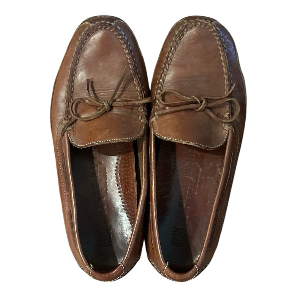 COLE HAAN Brown Leather Men's Slip On Casual Driving Moccasin Loafers US mens 10